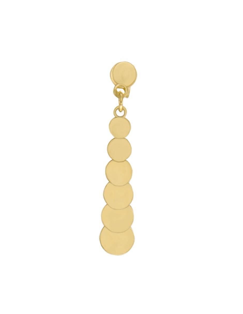 Aretes de oro amarillo 14 K con acabado brillante 2