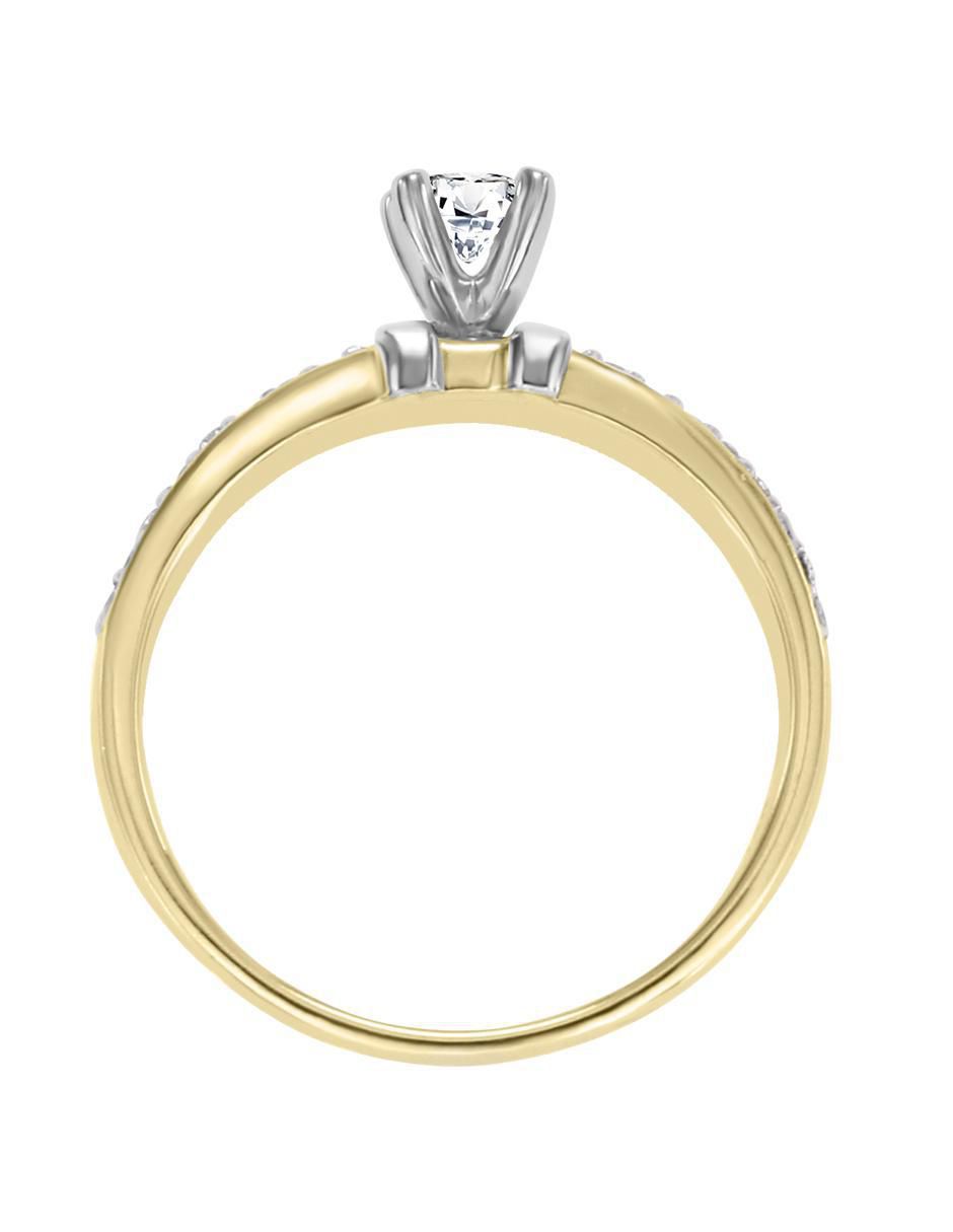 Solitario 14 k Alezza diamante 5