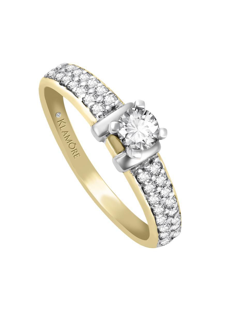 Solitario 14 k Alezza diamante 4