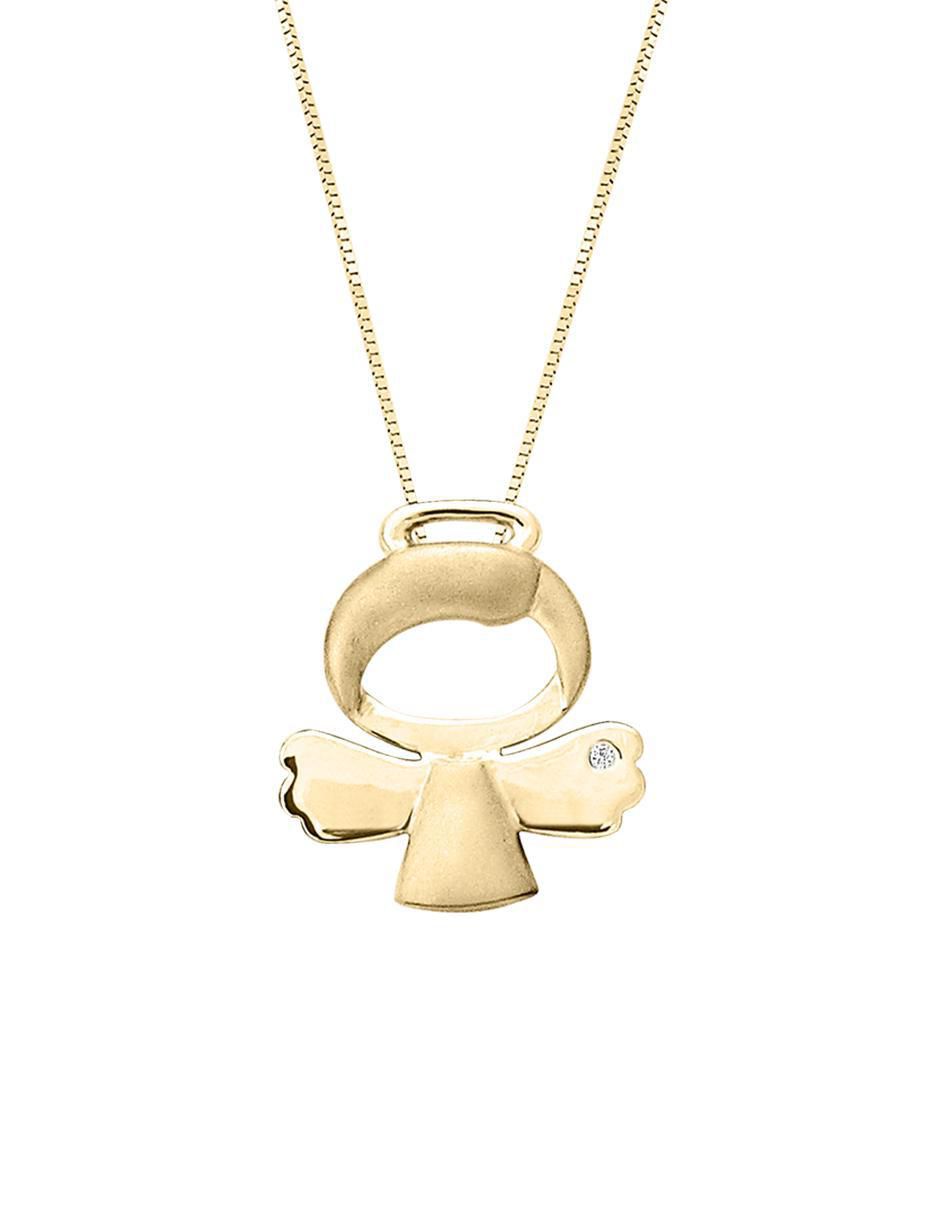 Colgante Y Dije de ángel de oro 14 K diamante 2