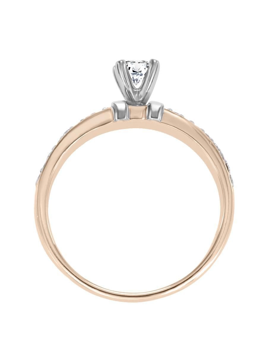 Solitario 14 k Alezza diamante 2