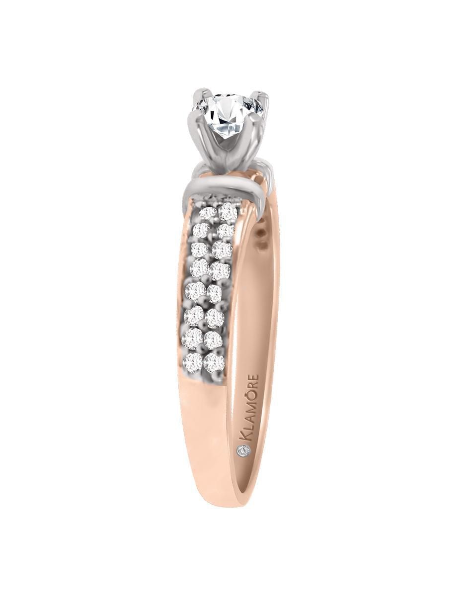 Solitario 14 k Alezza diamante 5