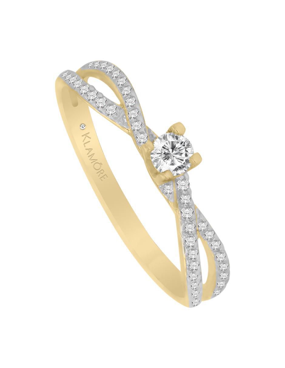 Solitario 14 k Tiana diamante 4