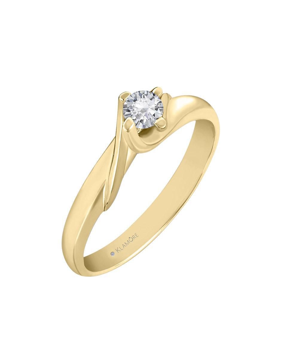 Solitario 14 k Enya diamante 5