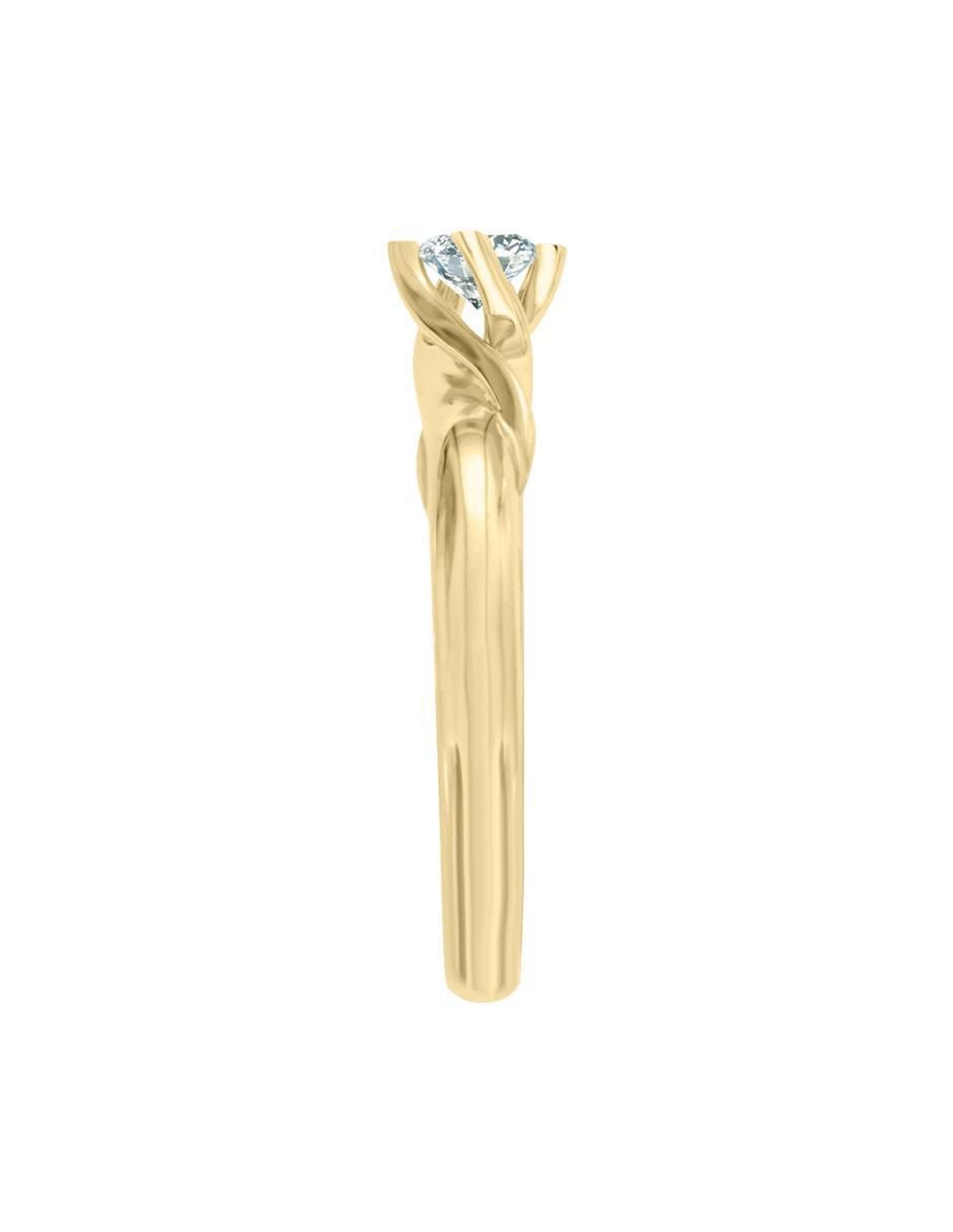 Solitario 14 k Enya diamante 4