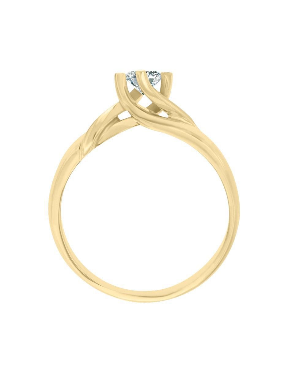 Solitario 14 k Enya diamante 3
