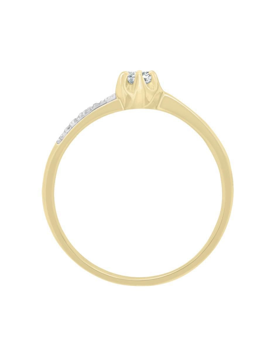 Solitario 14 k Carmen diamante 3
