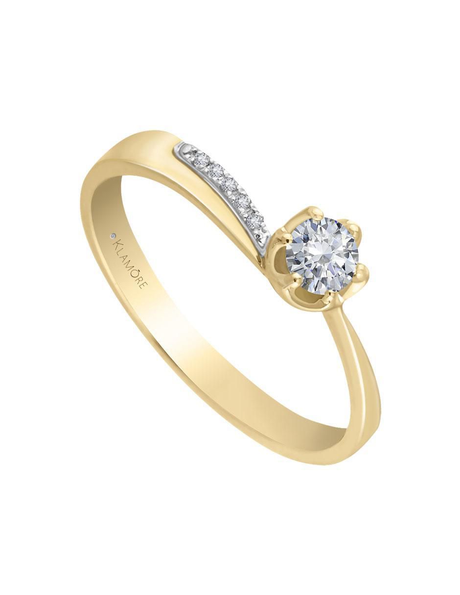 Solitario 14 k Carmen diamante 4
