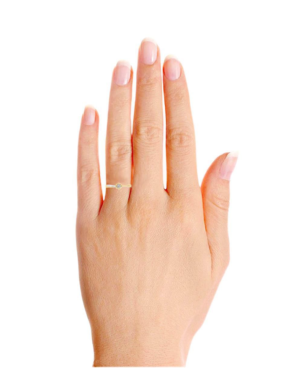 Solitario 14 k Carmen diamante 2