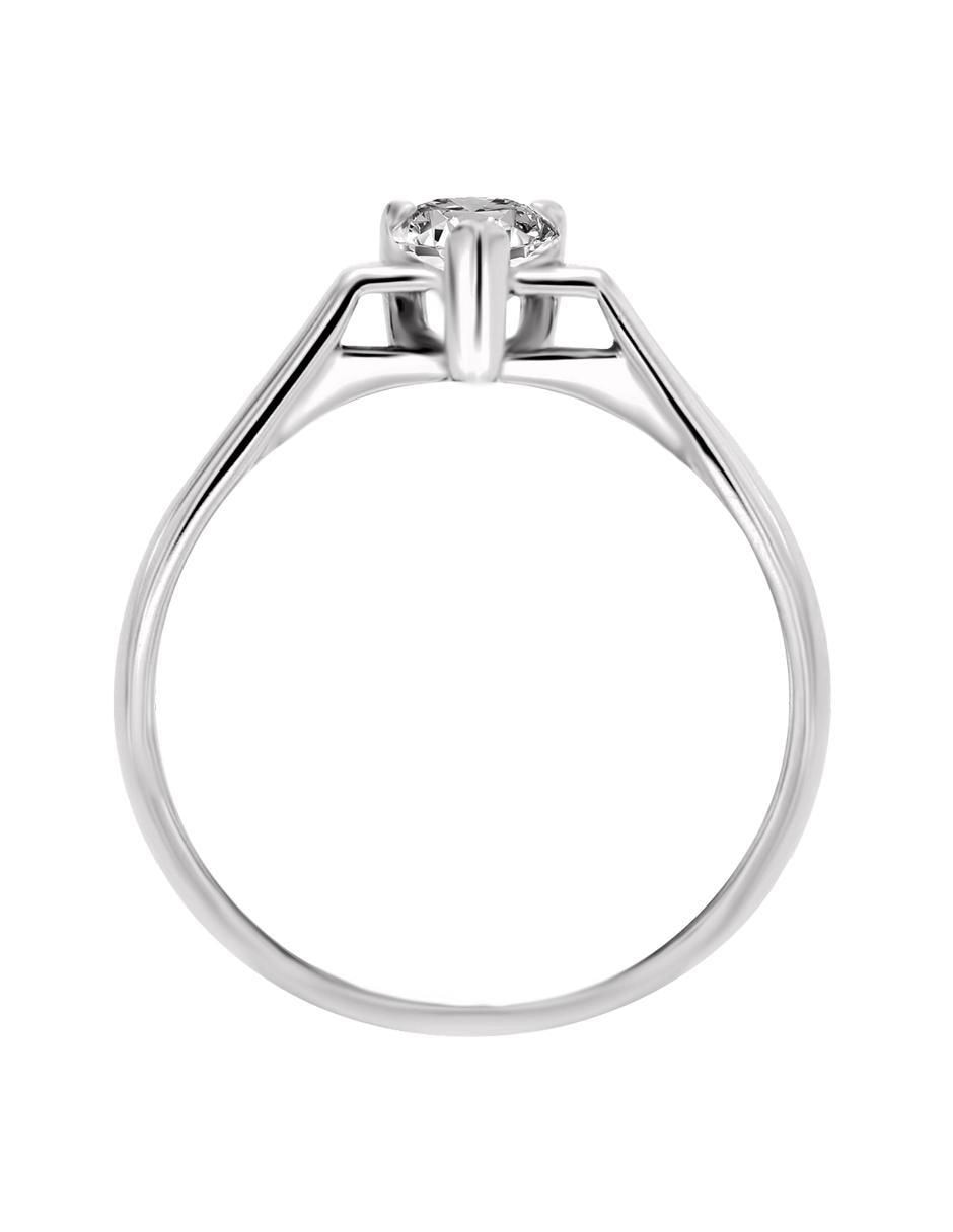 Solitario 14 k Cuare diamante 2