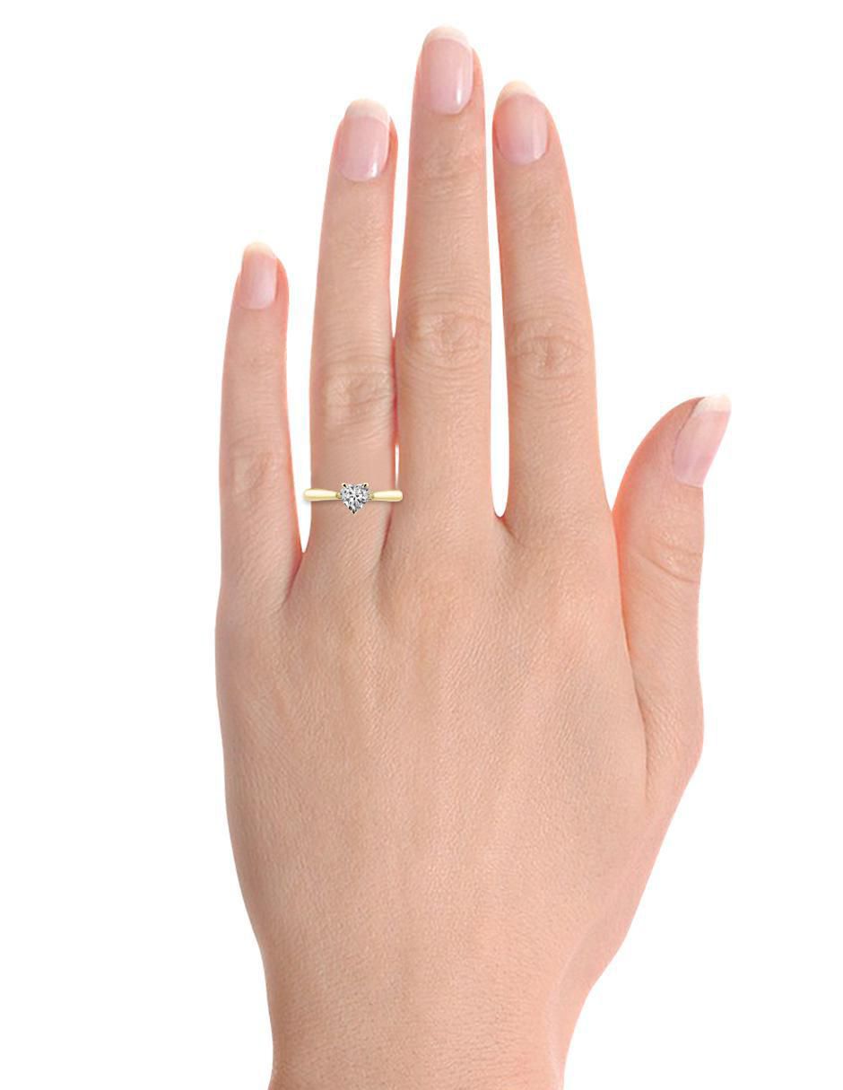 Solitario 14 k Cuare diamante 2