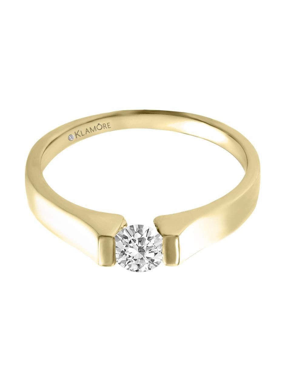 Solitario 14 k Gazet diamante