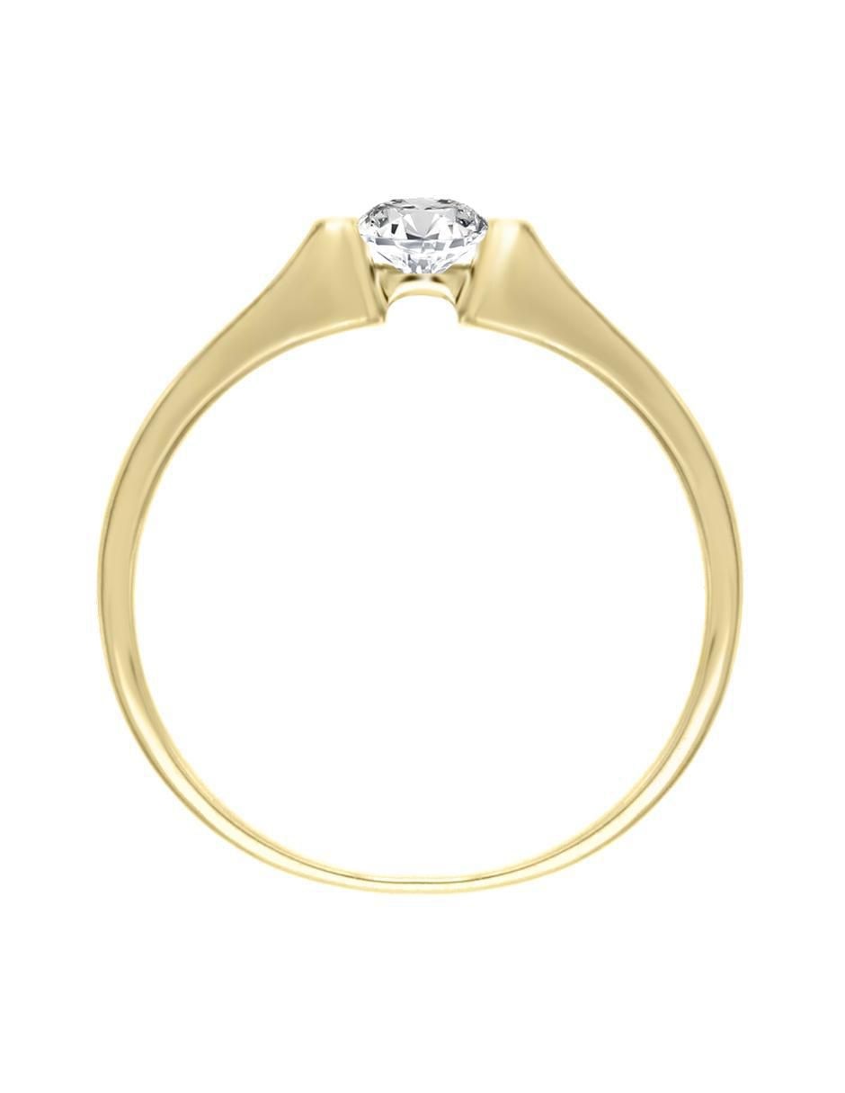Solitario 14 k Gazet diamante 3