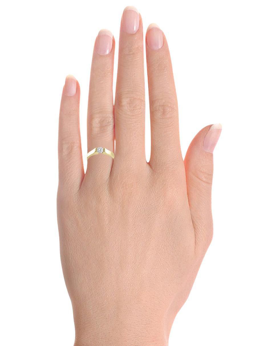 Solitario 14 k Gazet diamante 2