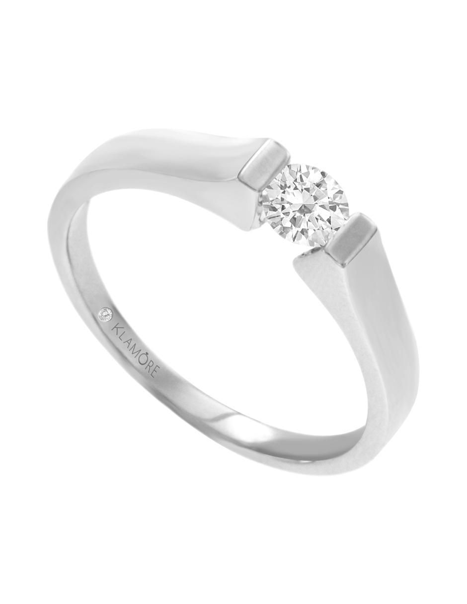 Solitario 14 k Gazet diamante 3