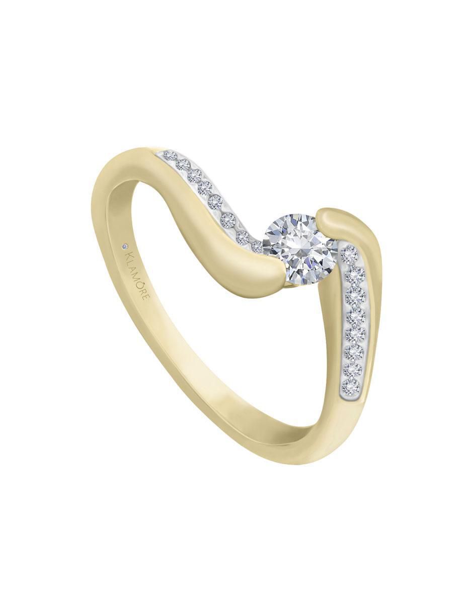 Solitario 14 k Scarlett diamante 5