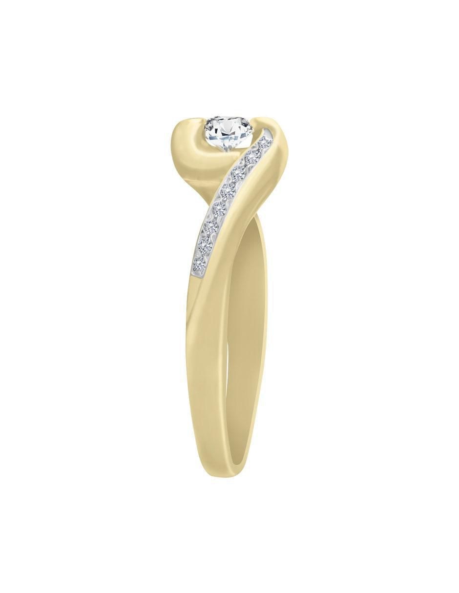 Solitario 14 k Scarlett diamante 4