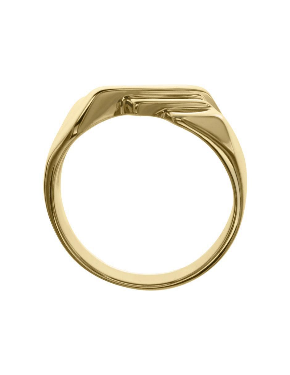 Anillo redondo Matías 14 k de oro pulido 5