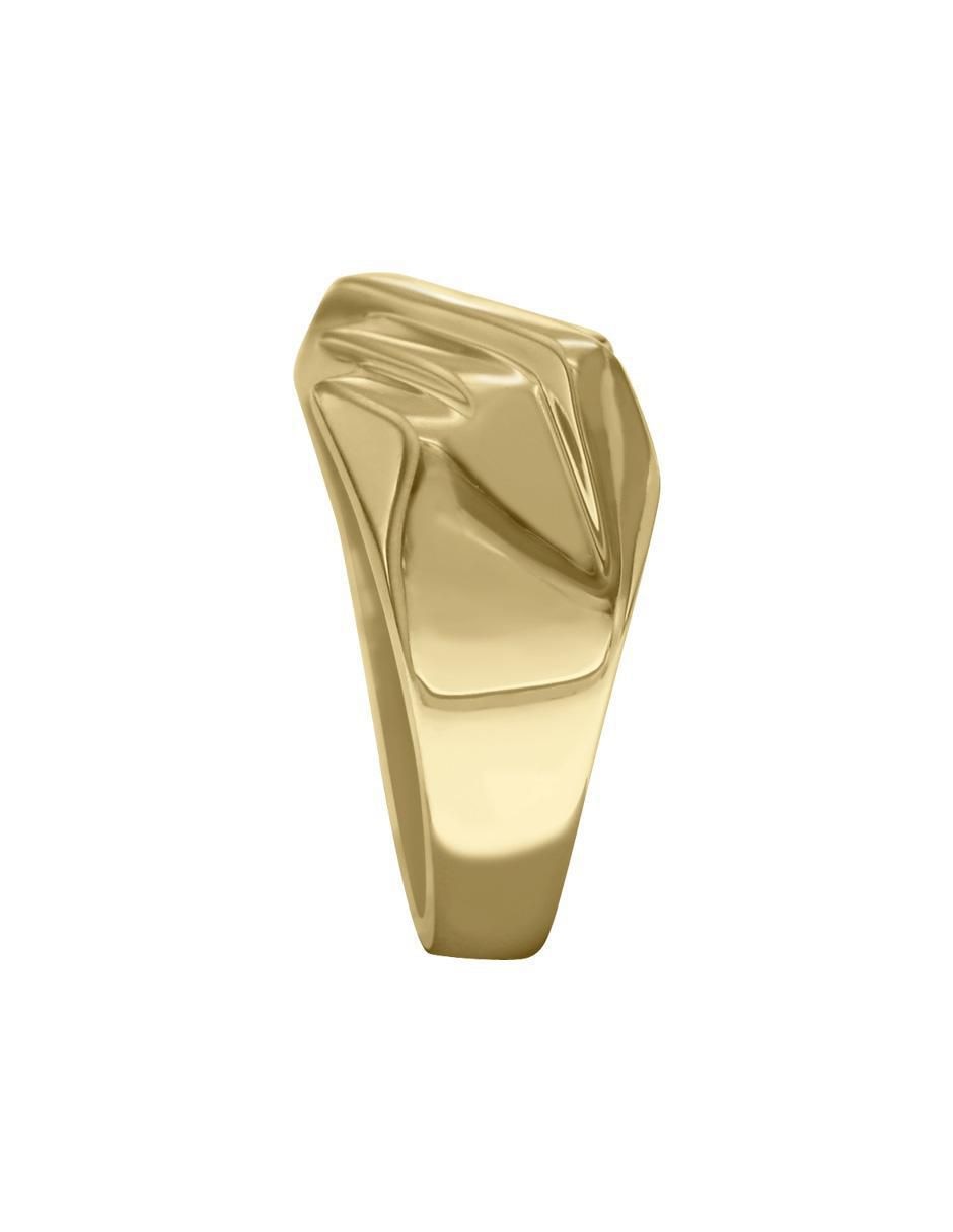 Anillo redondo Matías 14 k de oro pulido 2
