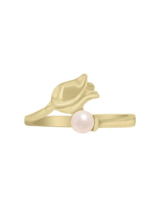 Anillo Tulipán 14 k de oro perla lustre Anillo Tulipán 14 k de oro perla lustre