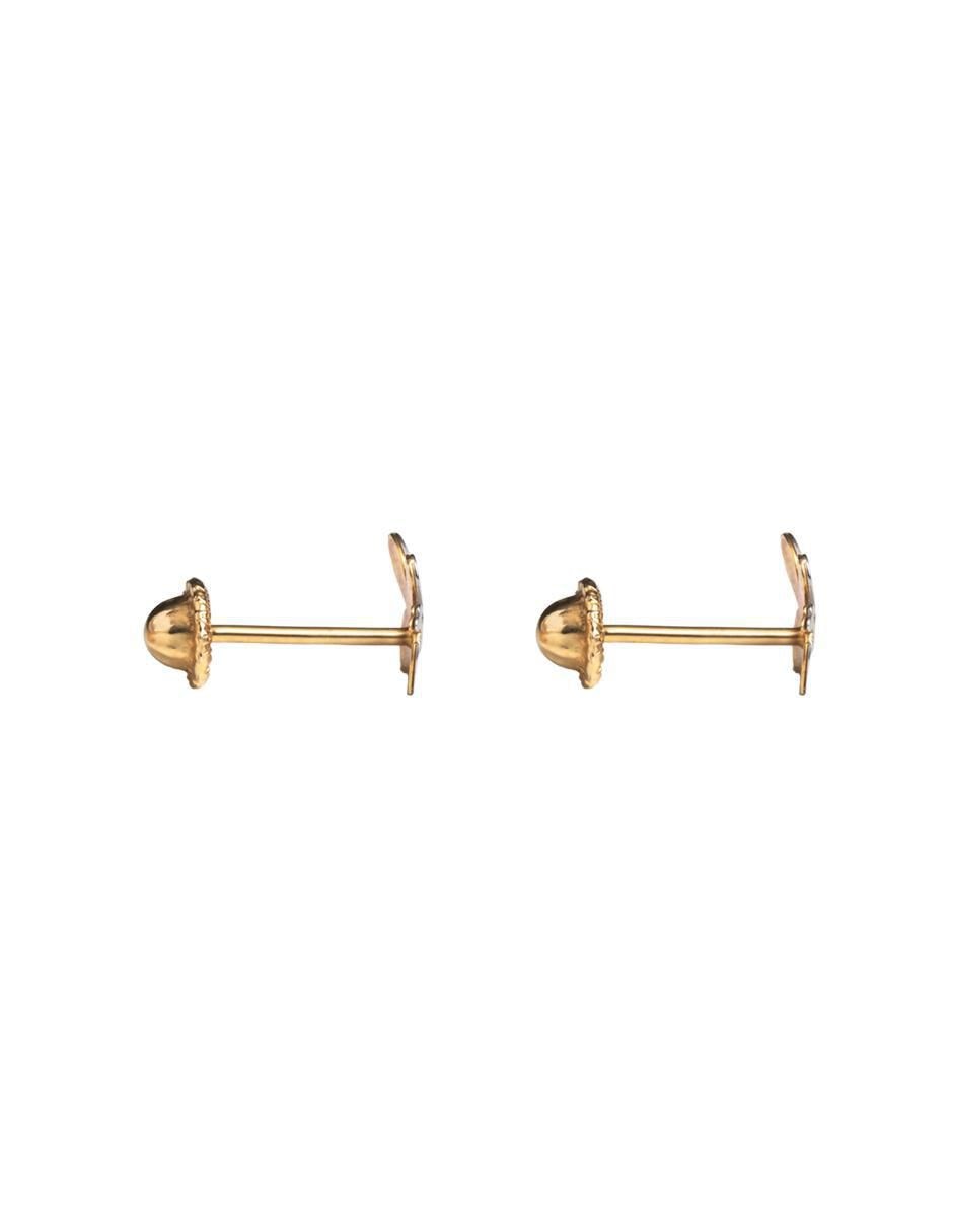 Broqueles de abeja Exclusiva de oro amarillo 14 K con acabado espejo