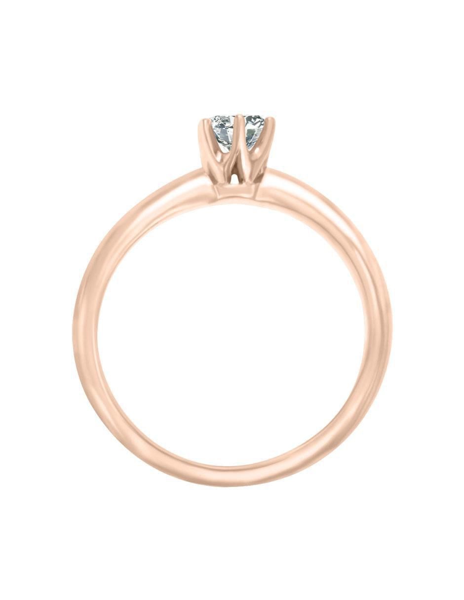 Solitario 14 k Tiff diamante 3
