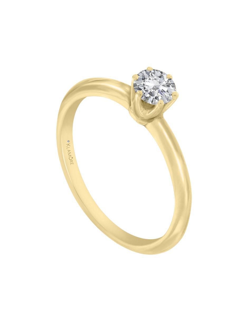 Solitario 14 k Tiff diamante 3