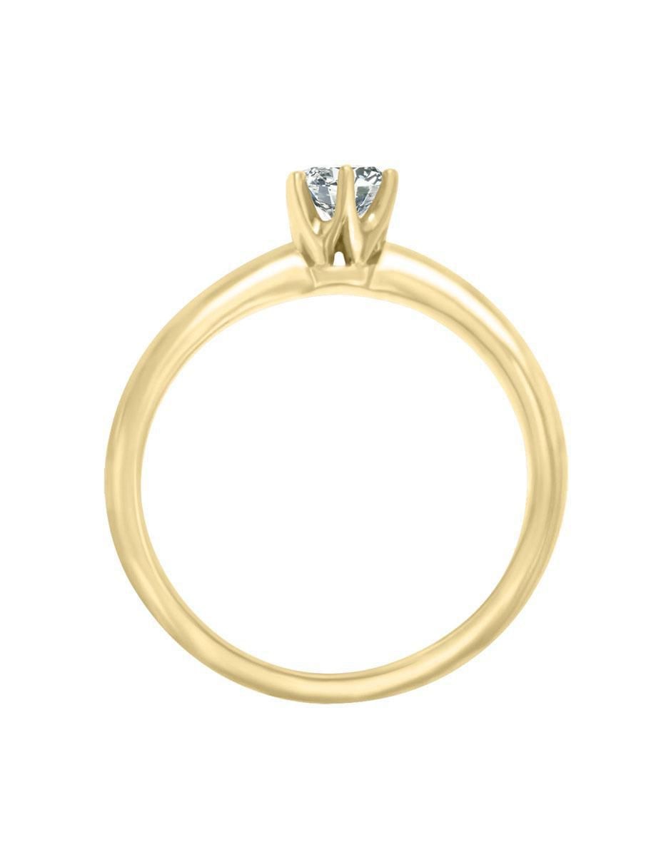 Solitario 14 k Tiff diamante 4
