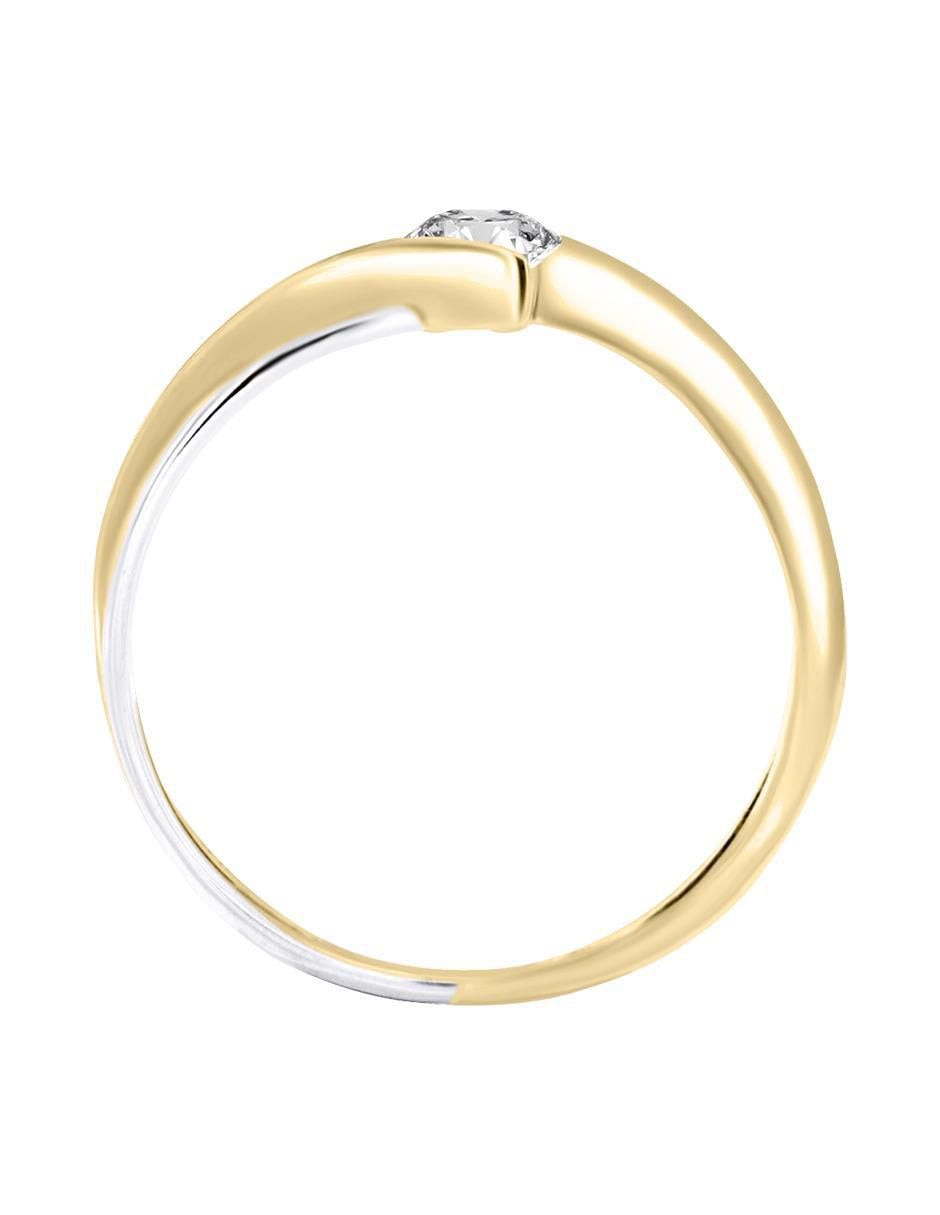 Solitario 14 k Rosen diamante 4
