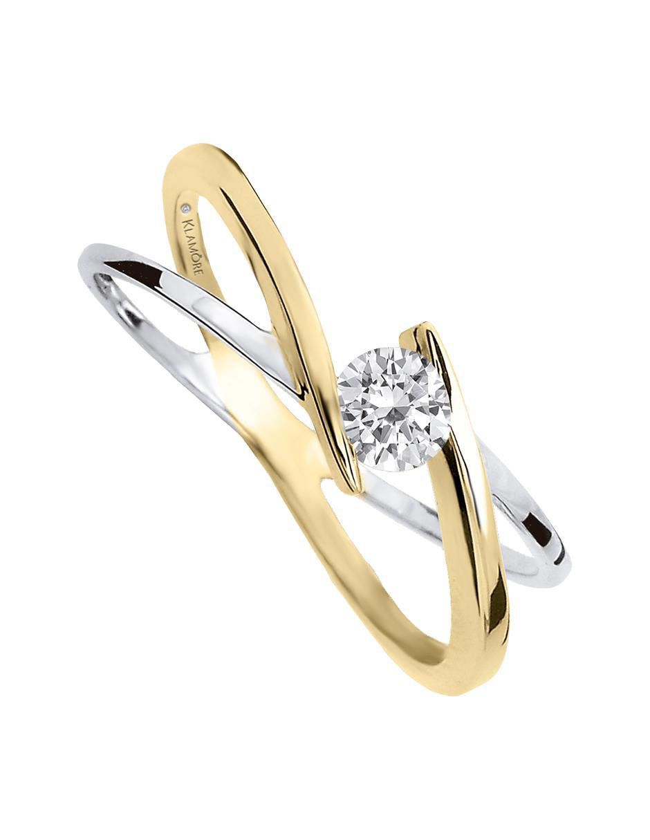 Solitario 14 k Rosen diamante 3