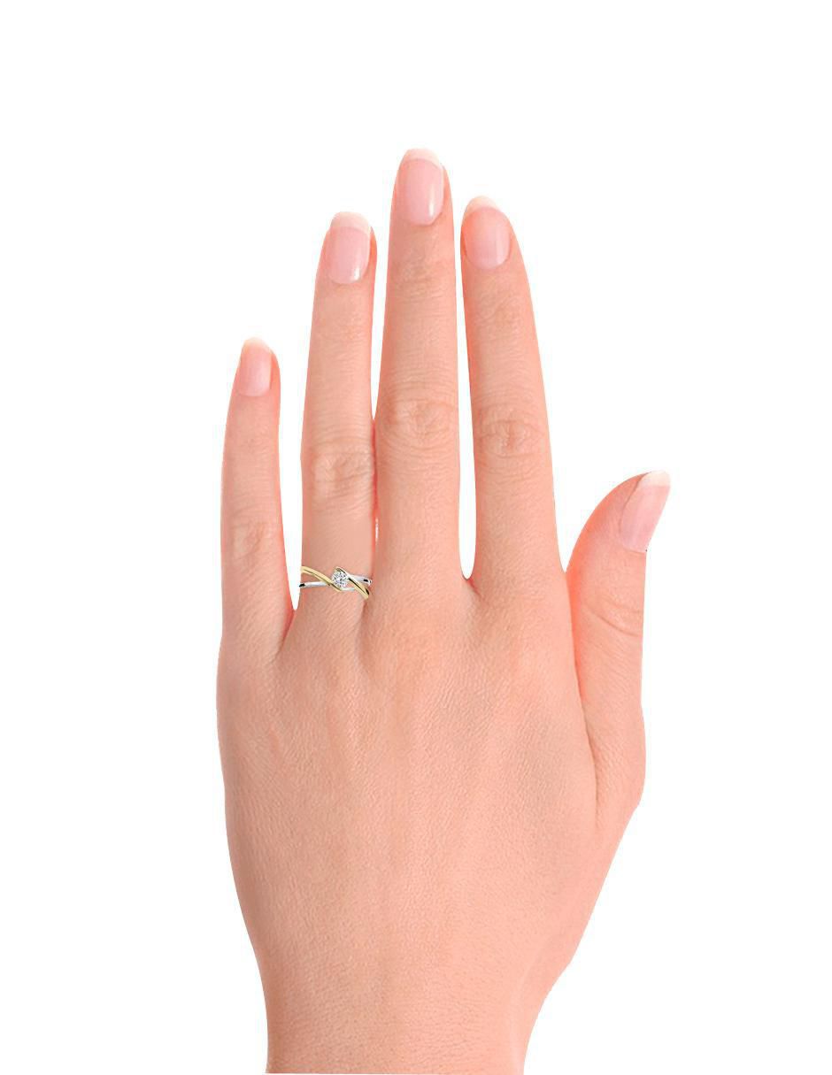 Solitario 14 k Rosen diamante 2