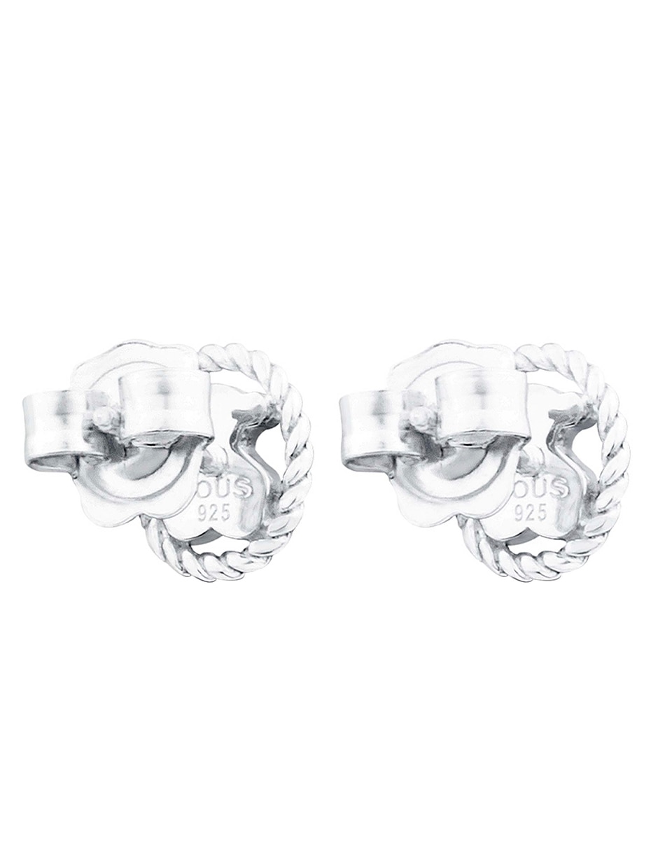 Aretes de oso de plata P 925 con acabado plateado 2