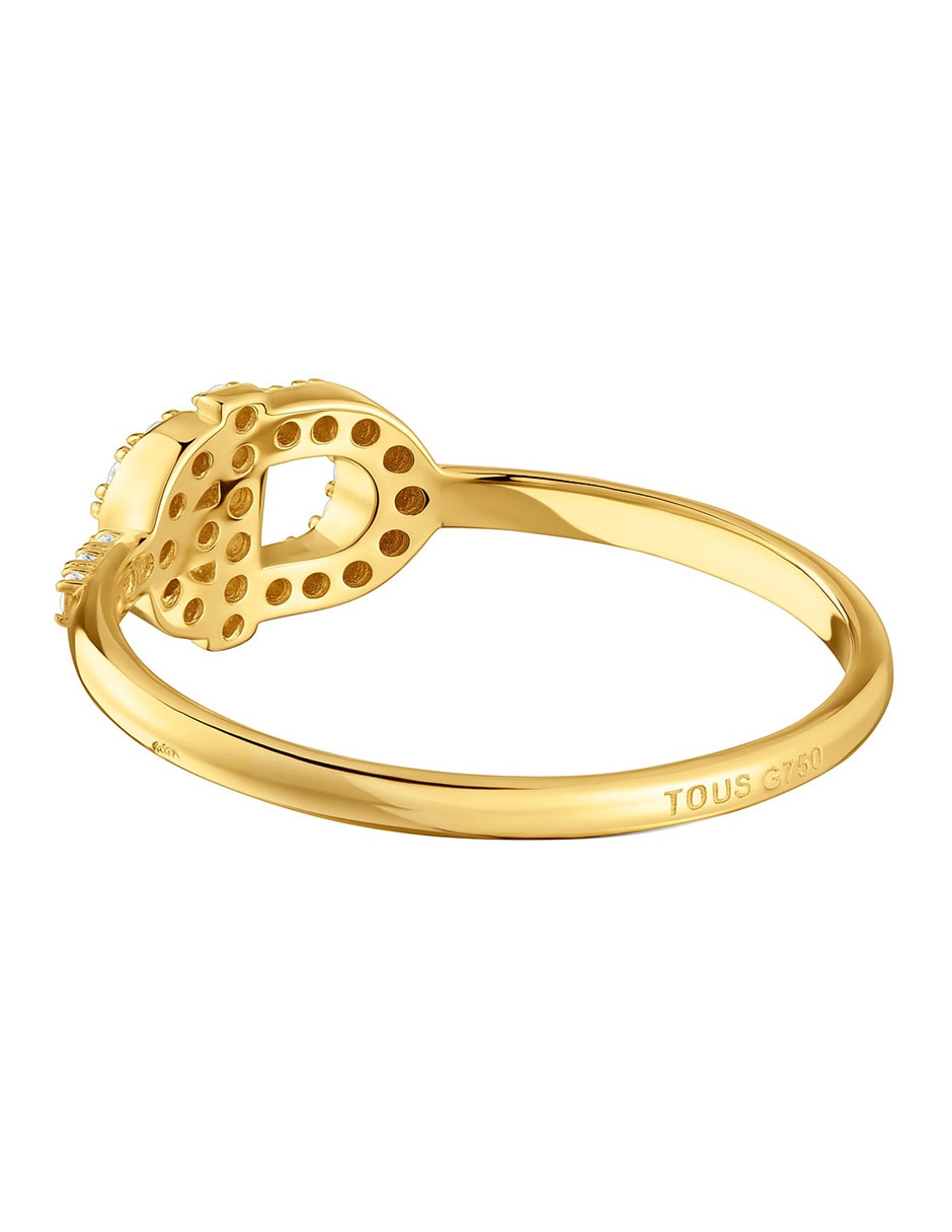 Anillo redondo Manifesto 18 k de oro diamante pavé 4
