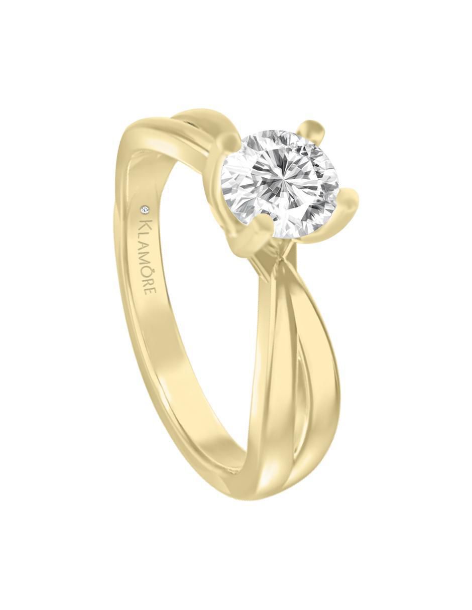 Solitario 14 k Solange diamante 5