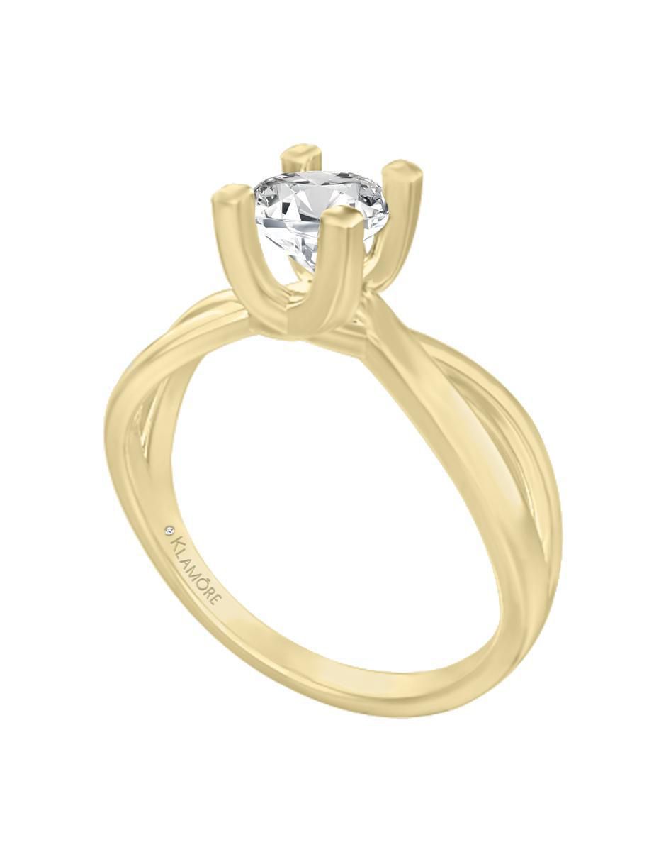 Solitario 14 k Solange diamante 4