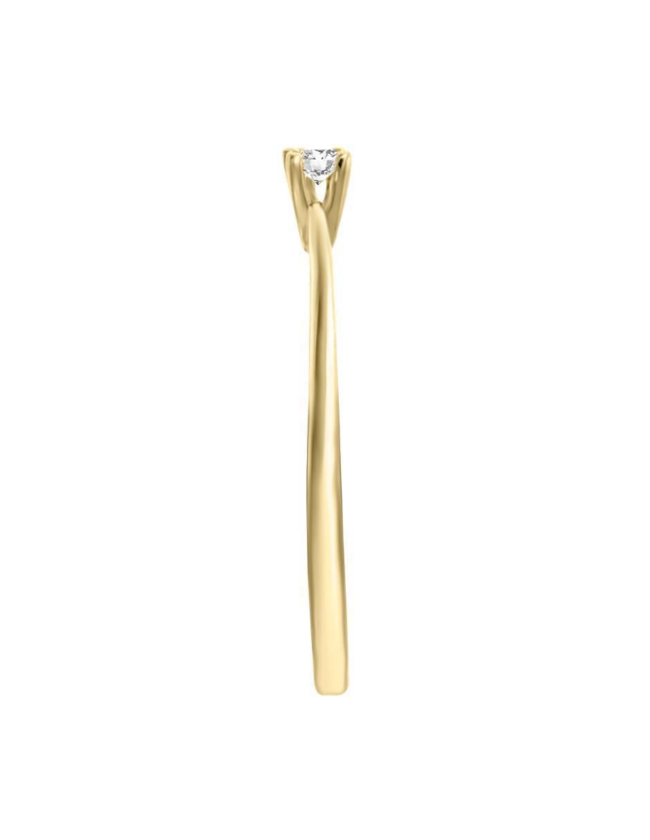 Solitario 14 k Demi diamante 4
