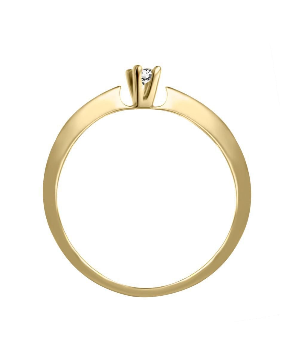 Solitario 14 k Demi diamante 3