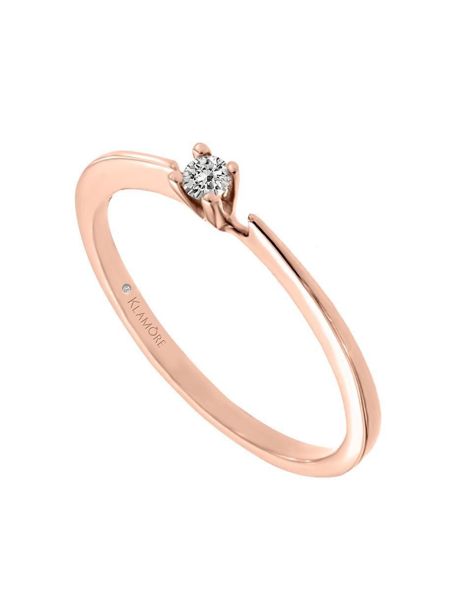 Solitario 14 k Demi diamante 2