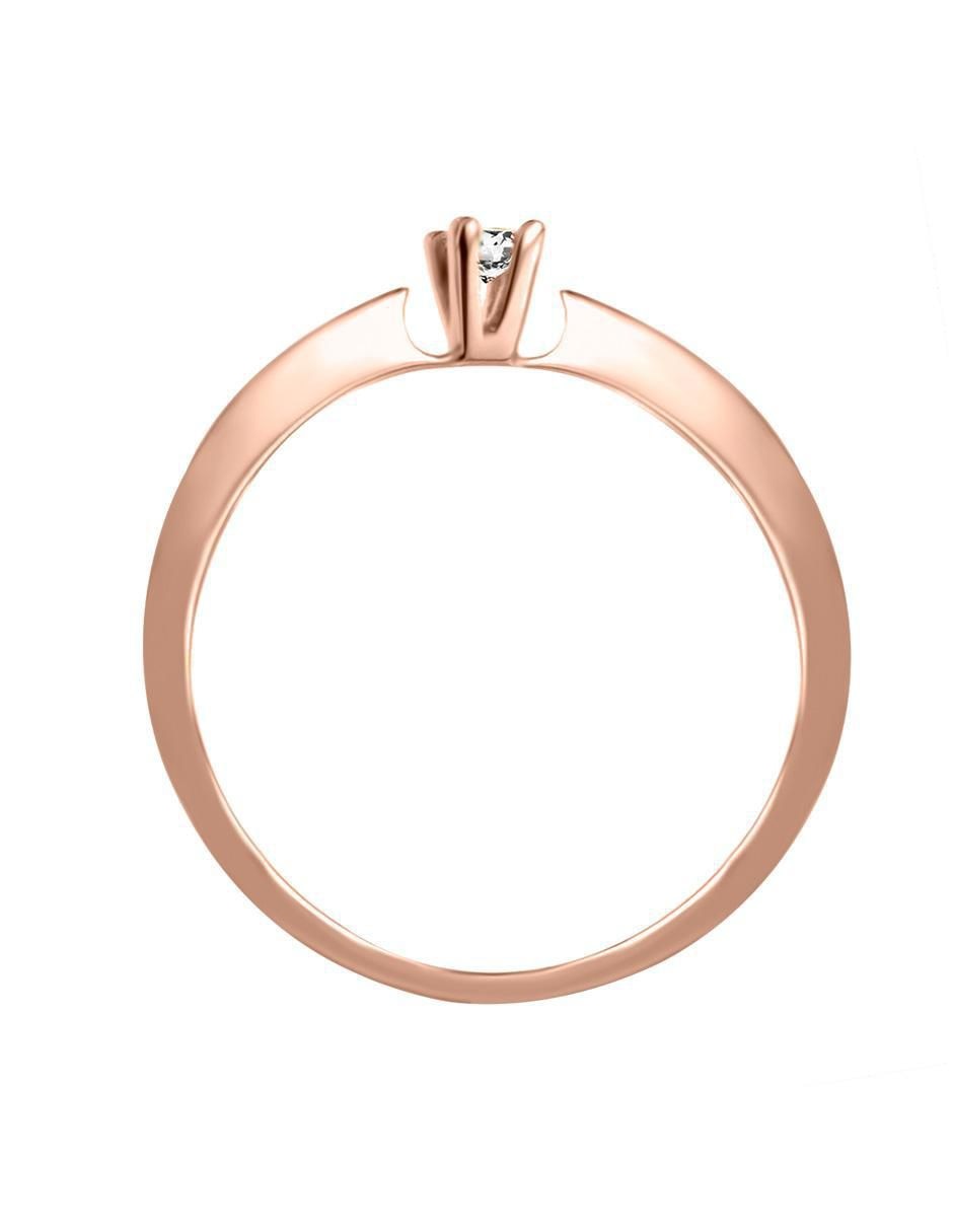 Solitario 14 k Demi diamante 4