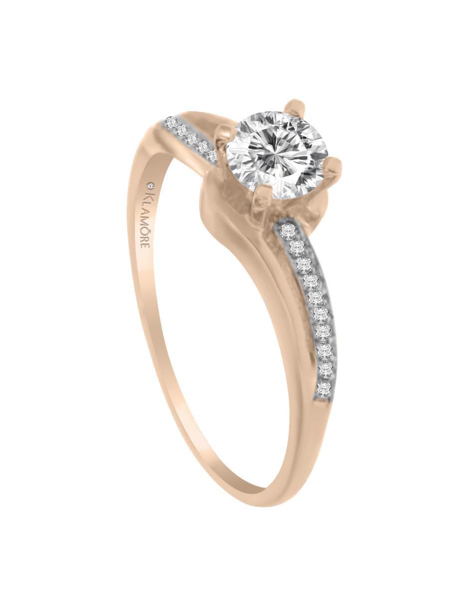 Solitario 14 k Amara diamante 3