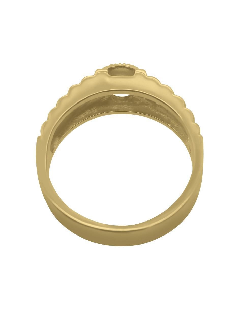 Anillo redondo Robert 14 k de oro zafiro pulido 5