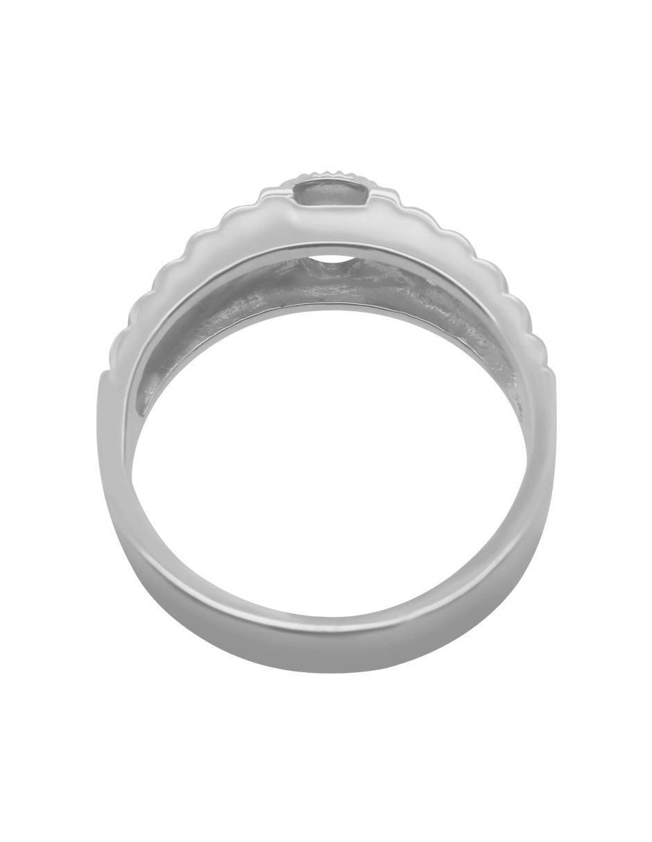 Anillo redondo Robert 14 k de oro zafiro pulido 3