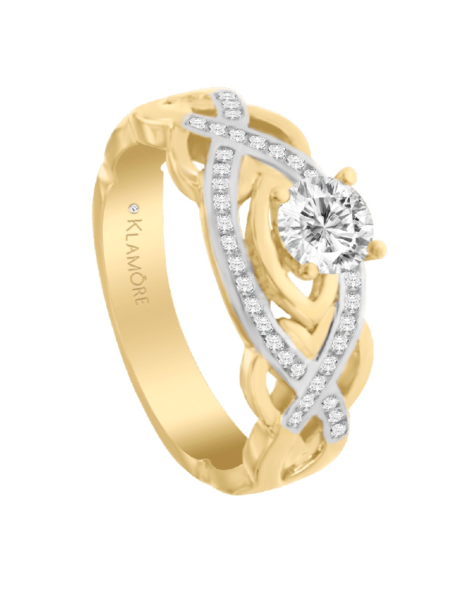 Solitario 14 k Kendra diamante 3