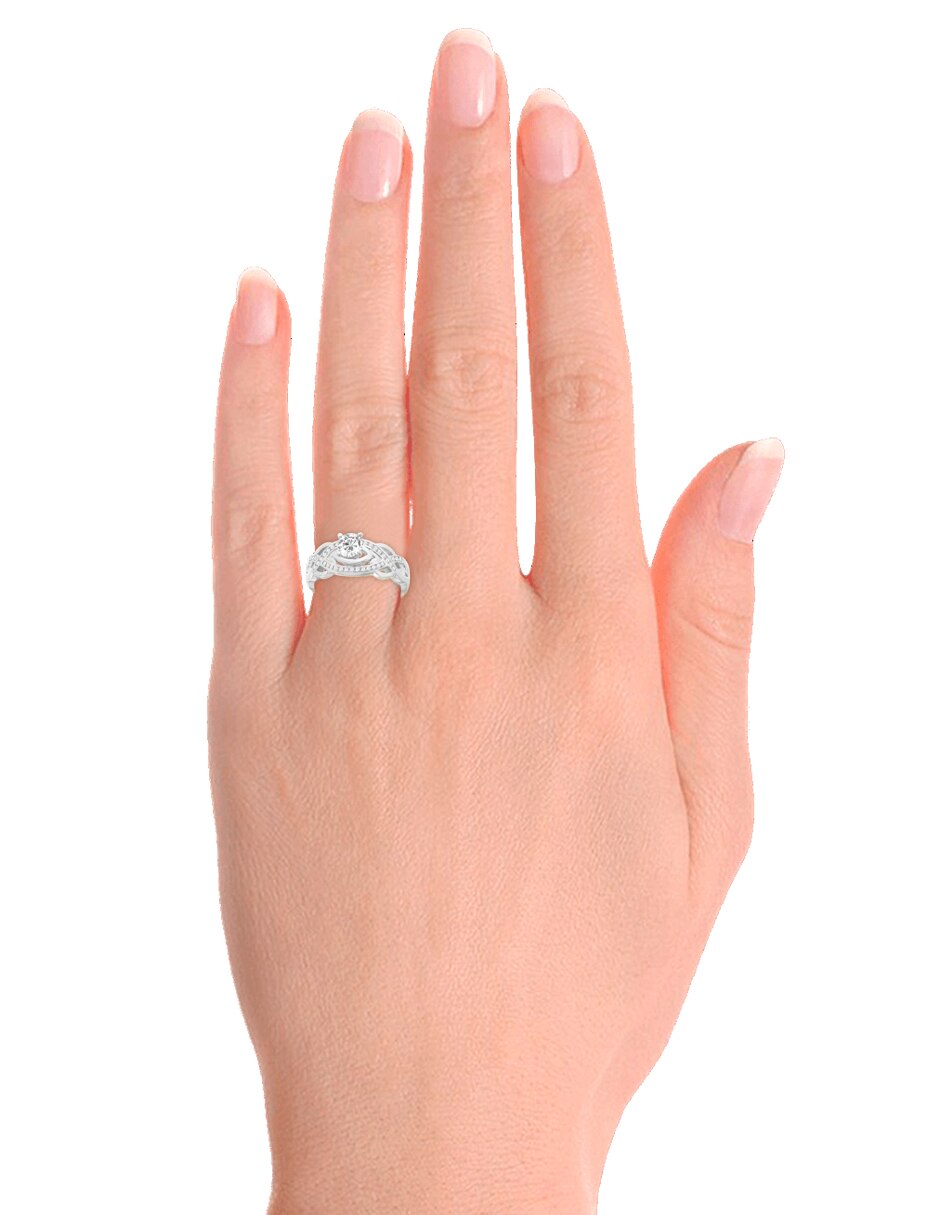 Solitario 14 k Kendra diamante 4