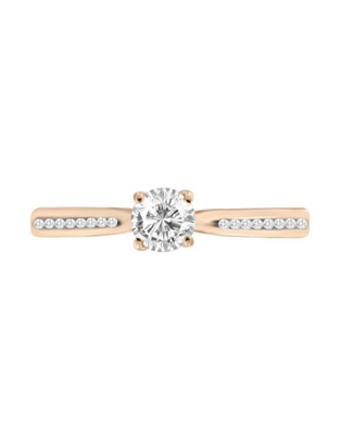 Solitario de oro 14 k Josely diamante 1