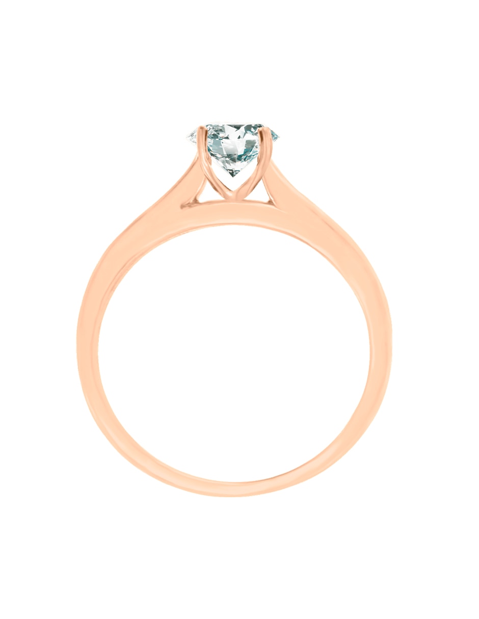 Solitario de oro 14 k Josely diamante 2