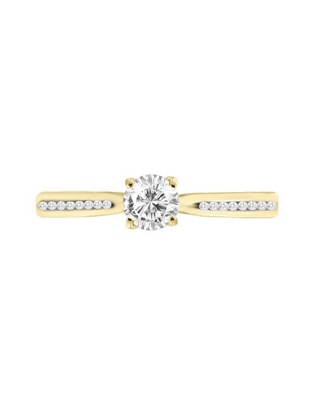 Solitario de oro 14 k Josely diamante 1