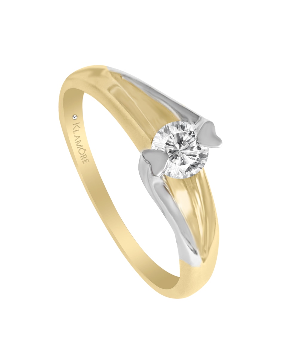 Solitario 14 k Amadis diamante 4