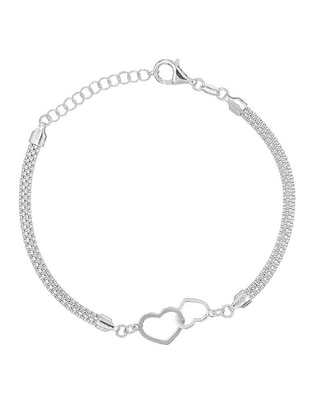 Pulsera de plata P 925 acabado baño de rodio Pulsera de plata P 925 acabado baño de rodio