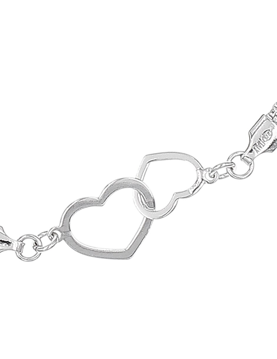 Pulsera de plata P 925 acabado baño de rodio 2